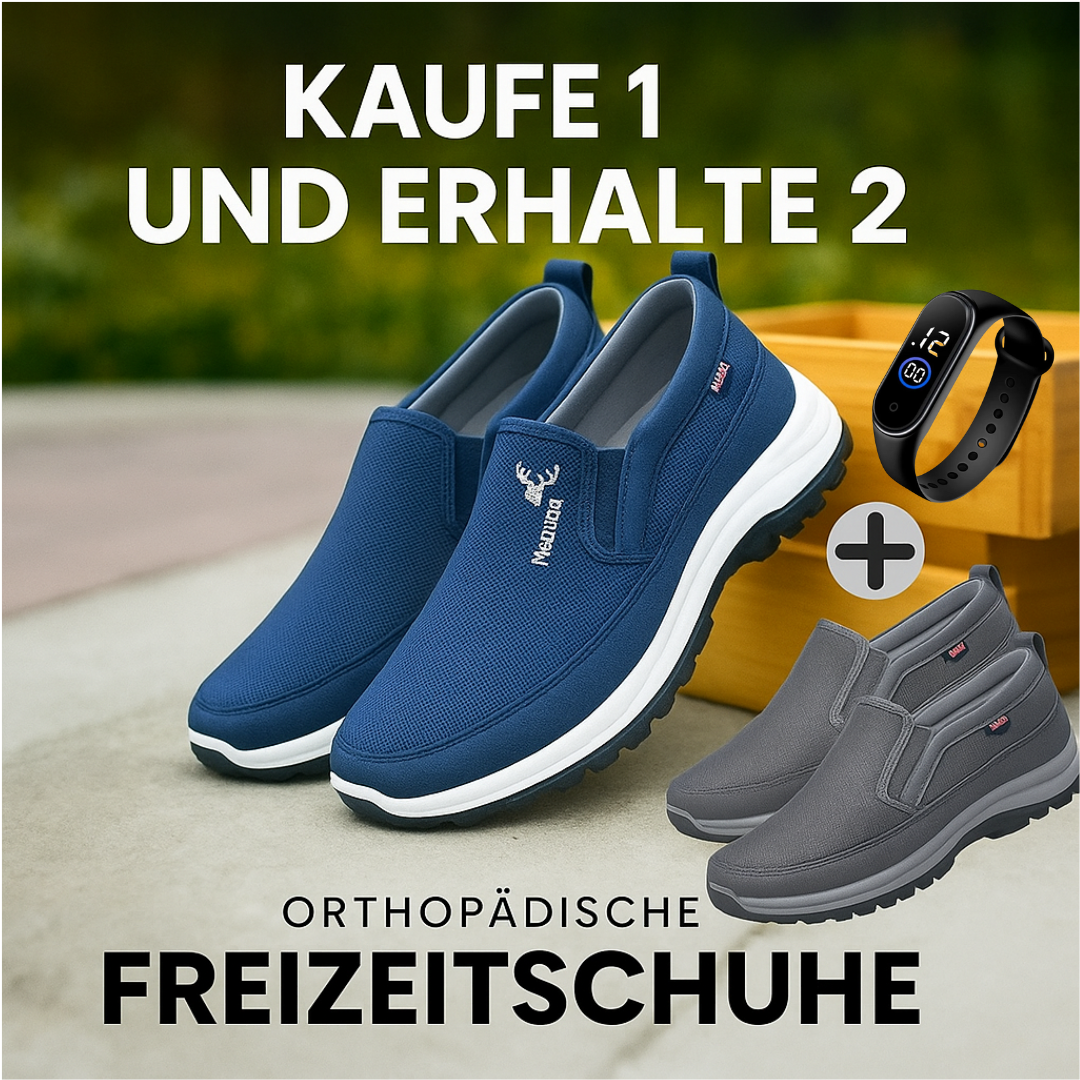 Orthopädische Freizeitschuhe (Kaufe 1 und erhalte 2) + Moderne LED-Uhr