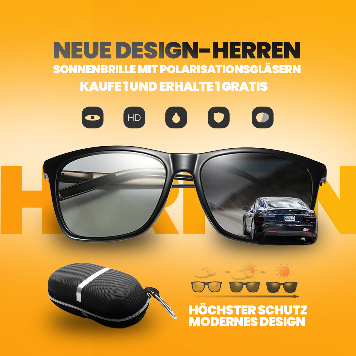 Polarisierte Sonnenbrille UV400 Schutz – SolarisPro