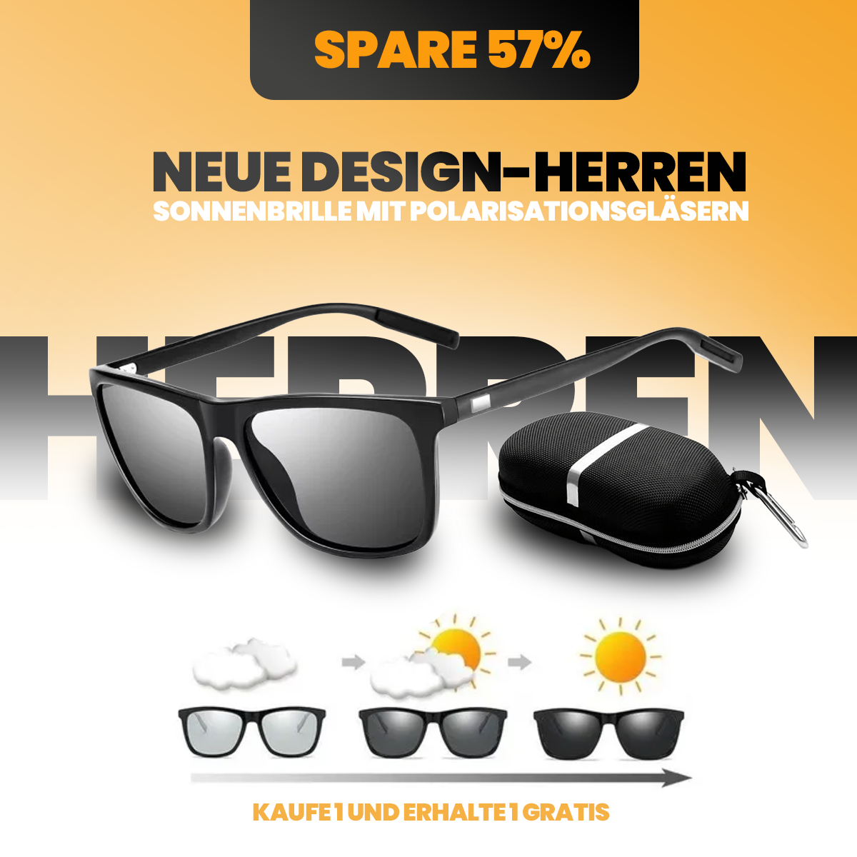 Polarisierte Sonnenbrille UV400 Schutz – SolarisPro