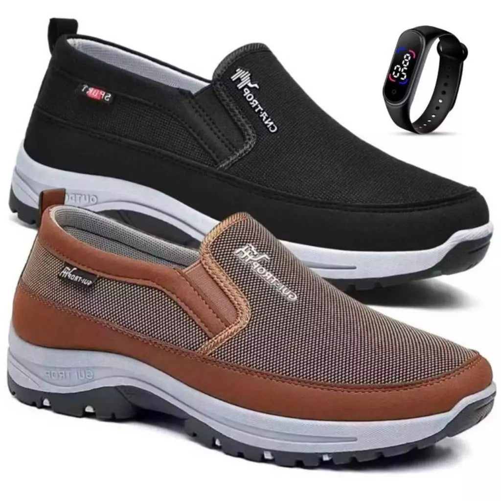 Orthopädische Freizeitschuhe (Kaufe 1 und erhalte 2) + Moderne LED-Uhr
